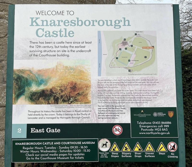Knaresborough Castle Marker. Click for full size. Knaresborough Castle Marker image. Click for full size.