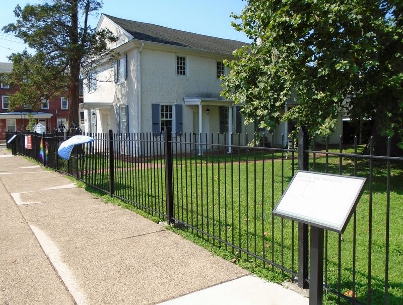 Bristol Friends Meetinghouse and Labyrinth Marker. Click for full size. Bristol Friends Meetinghouse and Labyrinth Marker image. Click for full size.