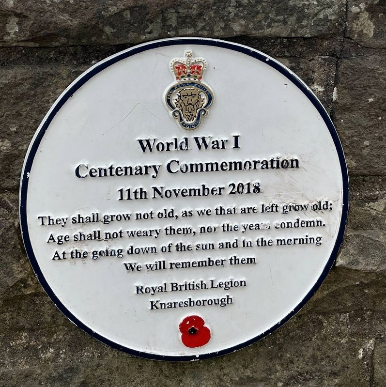 World War I Centenary Commemoration Marker. Click for full size. World War I Centenary Commemoration Marker image. Click for full size.
