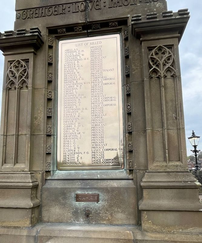 List of Killed, 1914-1918. Click for full size. List of Killed, 1914-1918 image. Click for full size.