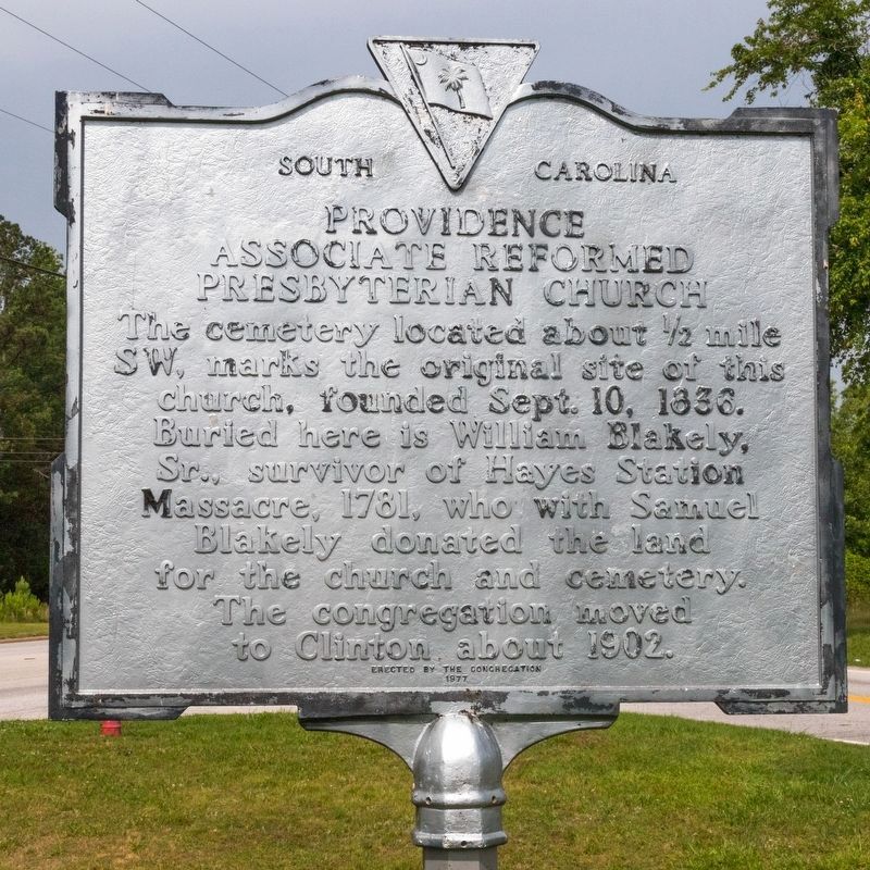 Providence Associate Reformed Presbyterian Church Marker. Click for full size. Providence Associate Reformed Presbyterian Church Marker image. Click for full size.