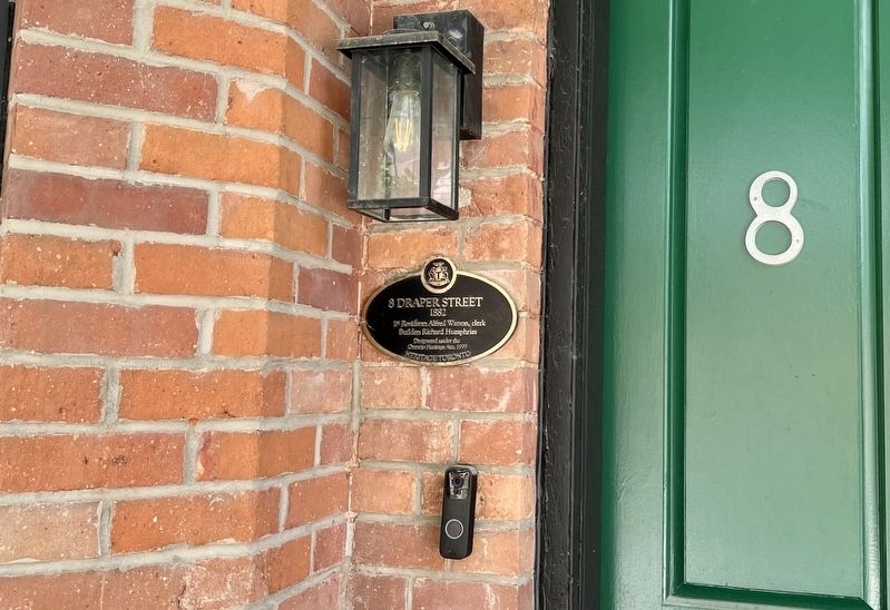 8 Draper Street Marker. Click for full size. 8 Draper Street Marker image. Click for full size.