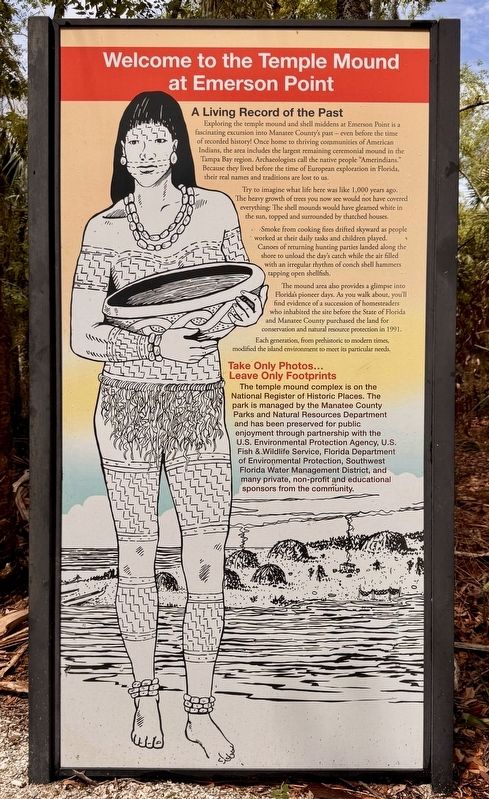 Temple Mound at Emerson Point Marker. Click for full size. Temple Mound at Emerson Point Marker image. Click for full size.