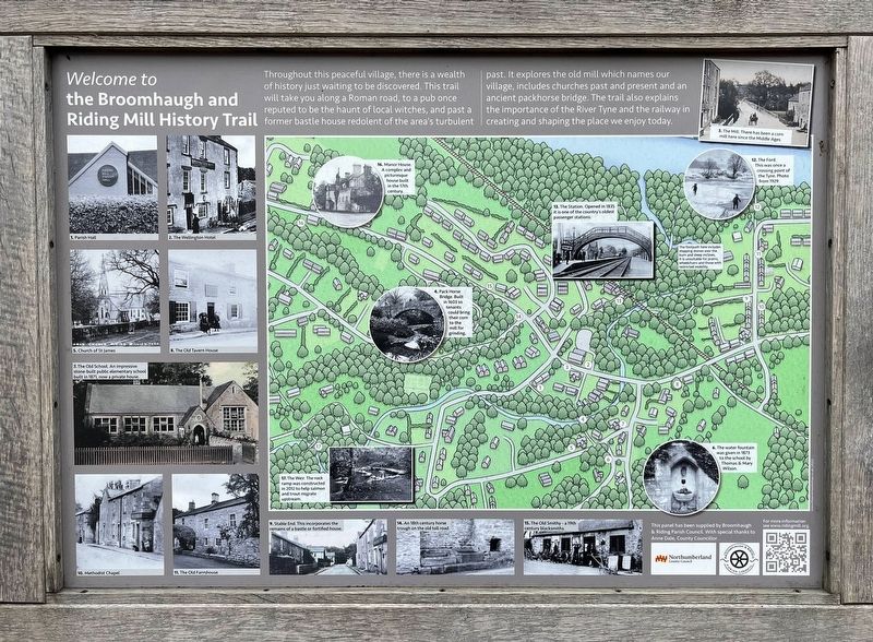 Welcome to the Broomhaugh and Riding Mill History Trail Marker image. Click for full size.