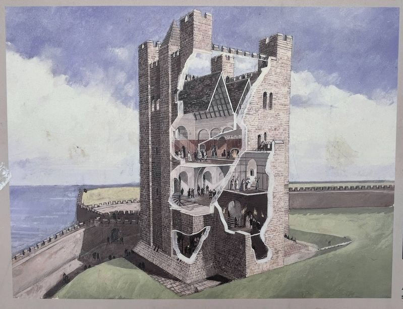 Interior of Scarborough Castle image. Click for full size.