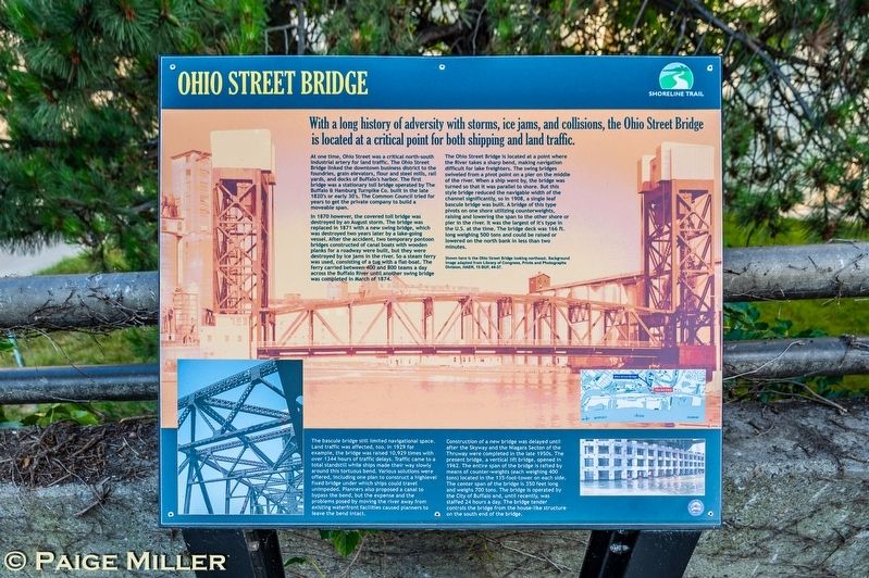 Ohio Street Bridge Marker. Click for full size. Ohio Street Bridge Marker image. Click for full size.