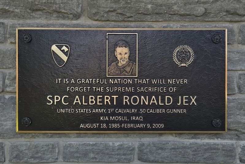 SPC Albert Ronald Jex Marker image. Click for full size.