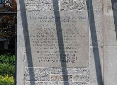 This Tablet Commemorates The Public Spirit And Generosity Of Sir Harry Oakes Bart - Marker image. Click for full size.
