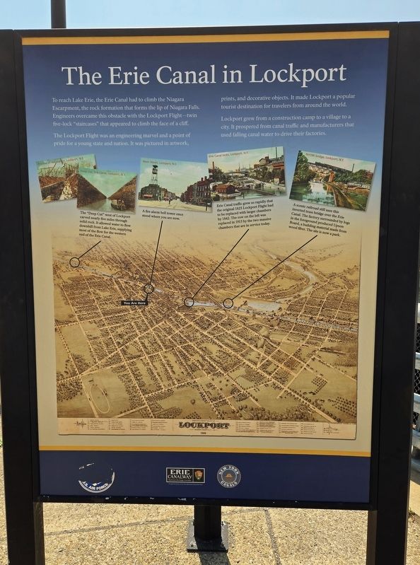 The Erie Canal in Lockport Marker. Click for full size. The Erie Canal in Lockport Marker image. Click for full size.
