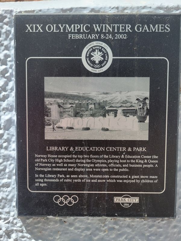 Library & Education Center & Park Marker. Click for full size. Library & Education Center & Park Marker image. Click for full size.