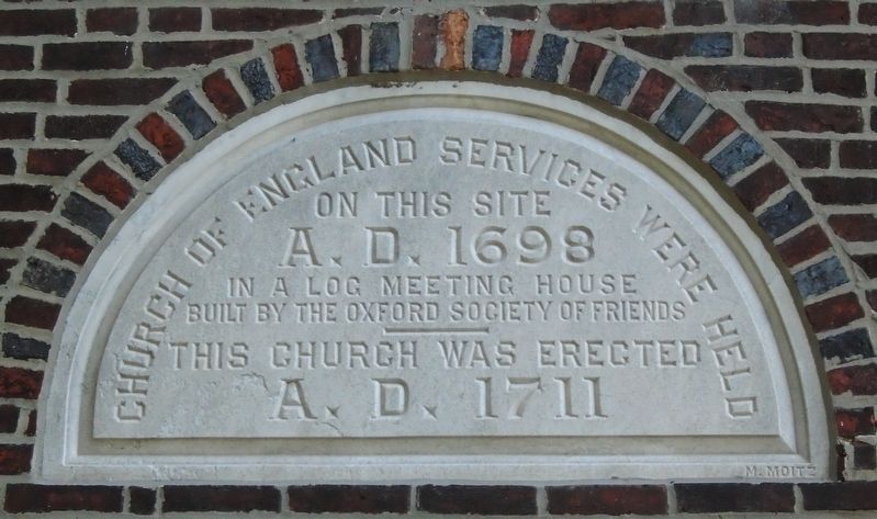 Trinity Church Oxford First Service Marker. Click for full size. Trinity Church Oxford First Service Marker image. Click for full size.