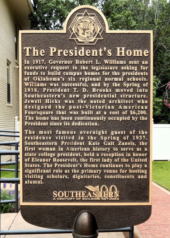 The President's Home Marker image. Click for full size.