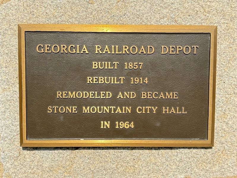 Georgia Railroad Depot Marker. Click for full size. Georgia Railroad Depot Marker image. Click for full size.