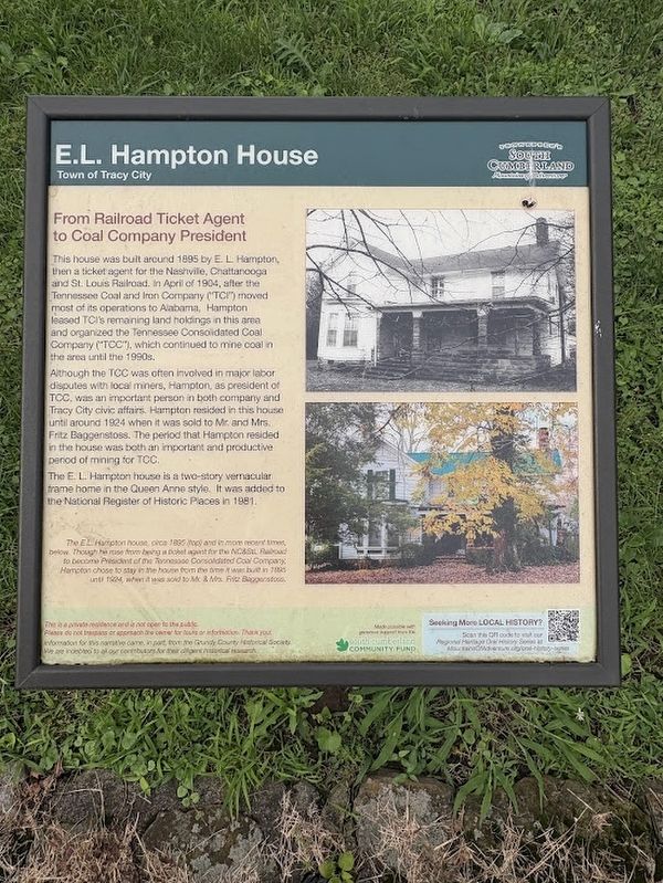 E.L. Hampton House Marker image. Click for full size.