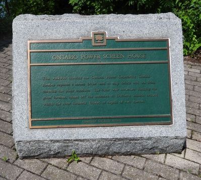 Ontario Power Screen House - Marker. Click for full size. Ontario Power Screen House - Marker image. Click for full size.