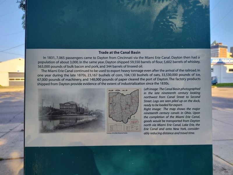 Trade at the Canal Basin Marker. Click for full size. Trade at the Canal Basin Marker image. Click for full size.
