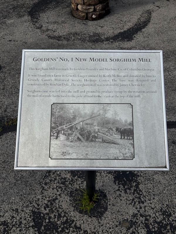 Golden's No. 1 New Model Sorghum Mill Marker image. Click for full size.