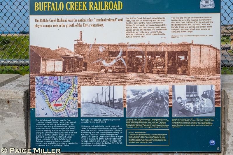Buffalo Creek Railroad Marker. Click for full size. Buffalo Creek Railroad Marker image. Click for full size.