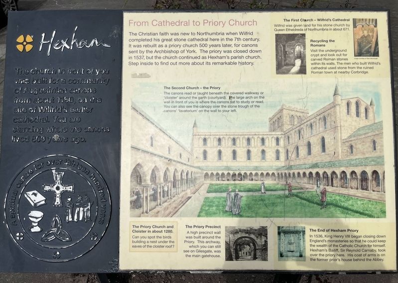 From Cathedral to Priory Church Marker image. Click for full size.