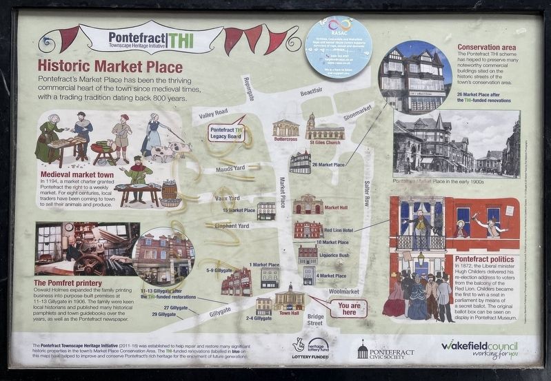 Historic Market Place Marker. Click for full size. Historic Market Place Marker image. Click for full size.