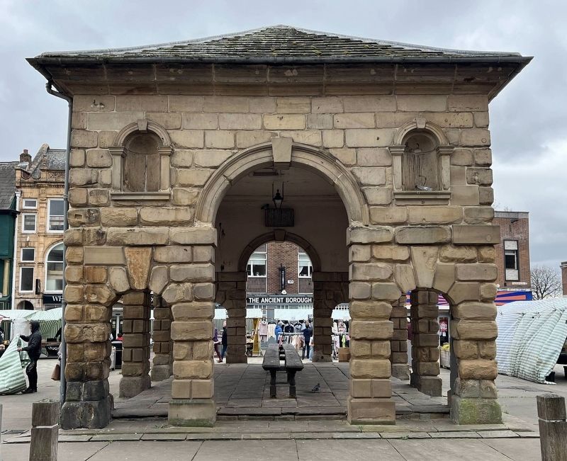 Pontefract Market. Marker is inside.. Click for full size. Pontefract Market. Marker is inside. image. Click for full size.
