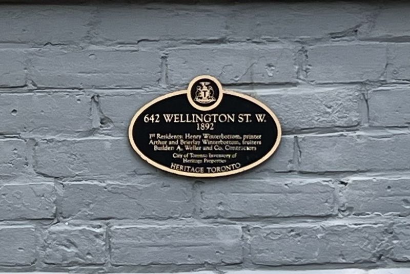 642 Wellington St. W. Marker image. Click for full size.