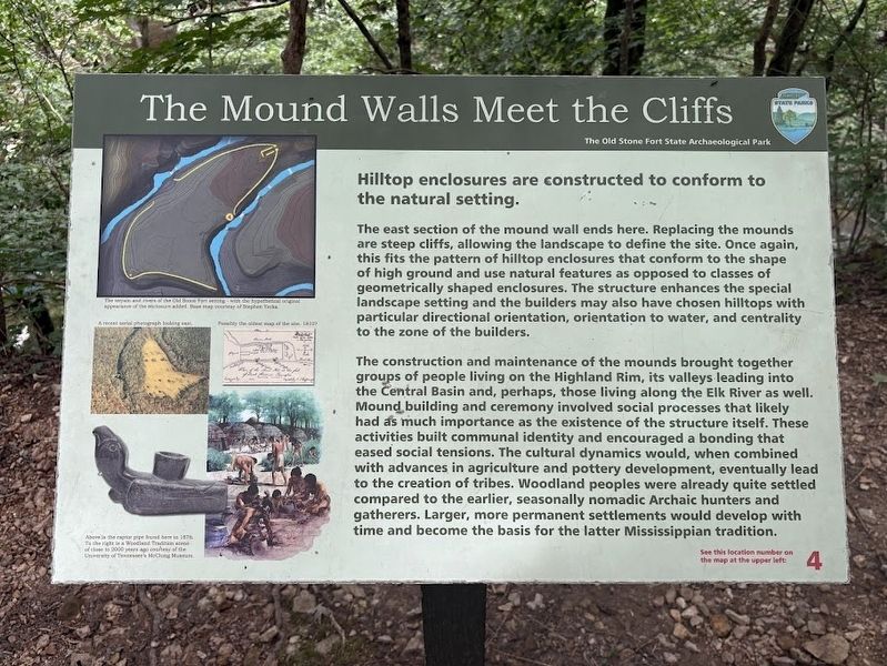 The Mound Walls Meet the Cliffs Marker. Click for full size. The Mound Walls Meet the Cliffs Marker image. Click for full size.