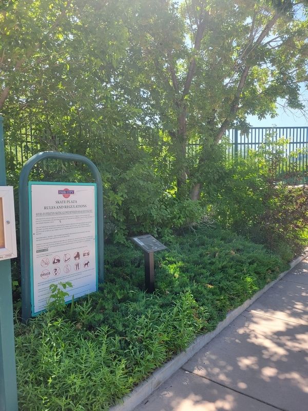 The Roger Harlan Memorial Skate Park Marker. Click for full size. The Roger Harlan Memorial Skate Park Marker image. Click for full size.