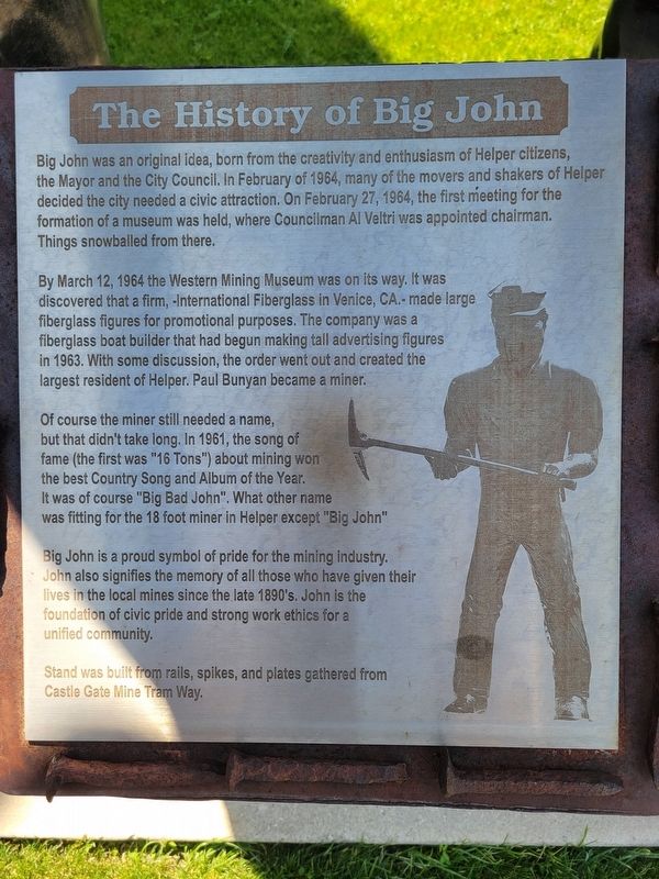 The History of Big John Marker image. Click for full size.