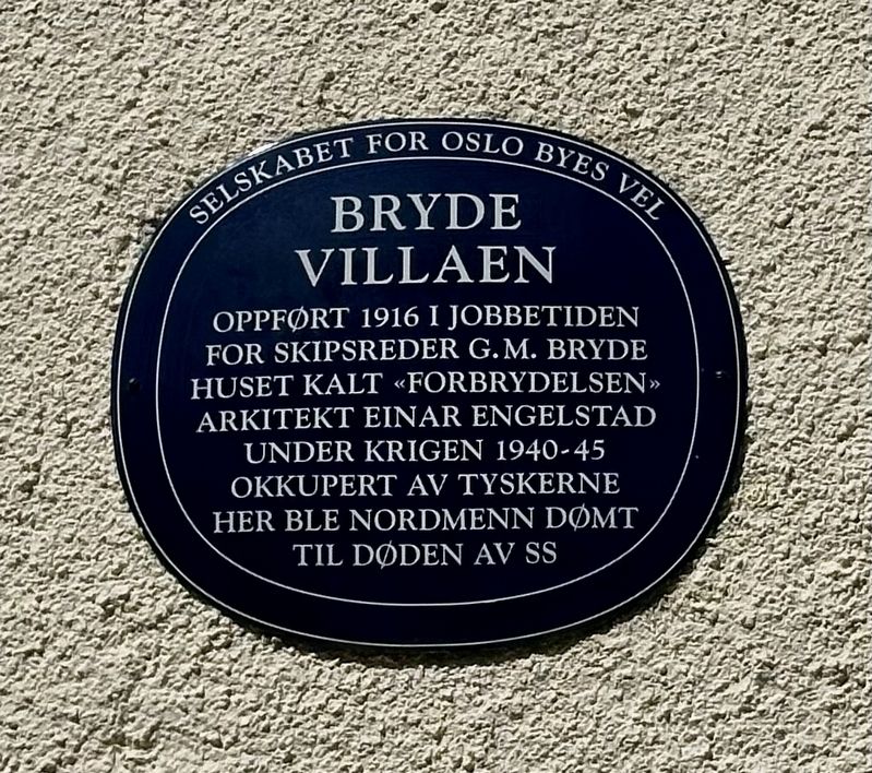 Bryde Villaen / The Bryde Villa Marker. Click for full size. Bryde Villaen / The Bryde Villa Marker image. Click for full size.