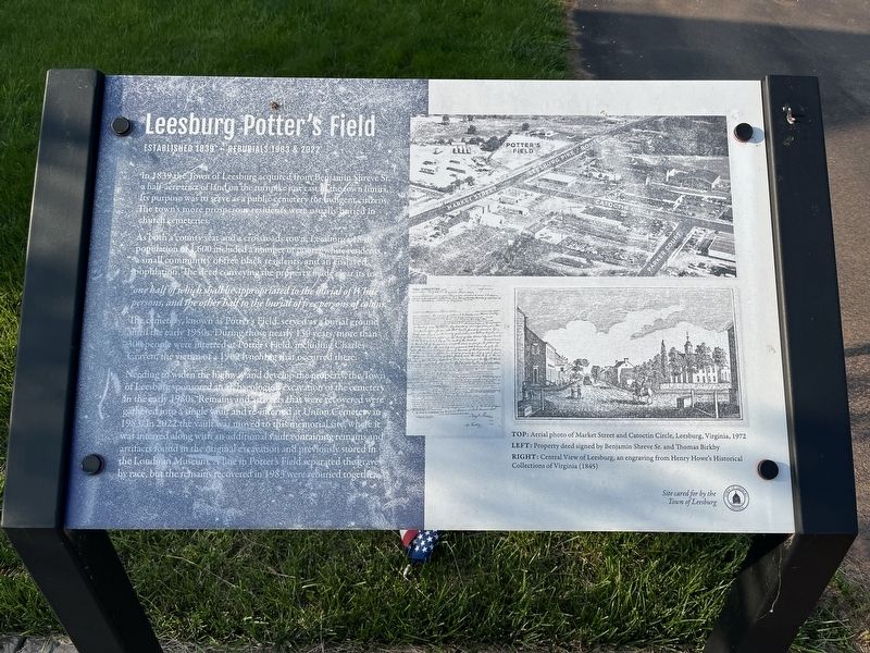 Leesburg Potter's Field Marker. Click for full size. Leesburg Potter's Field Marker image. Click for full size.
