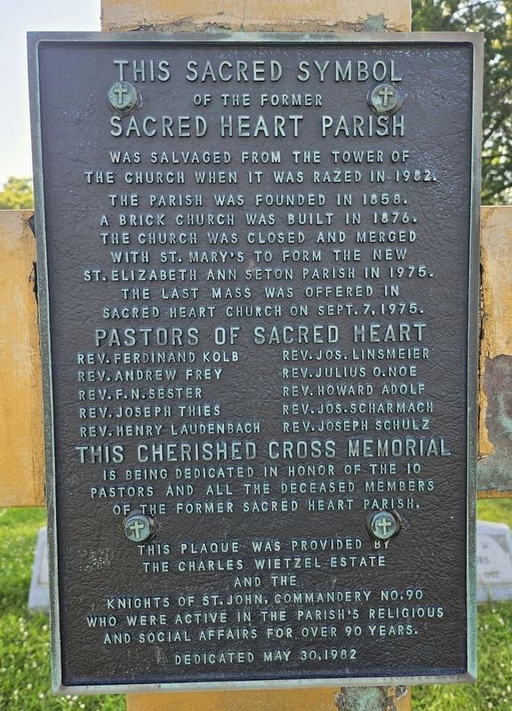 Sacred Heart Parish Marker. Click for full size. Sacred Heart Parish Marker image. Click for full size.
