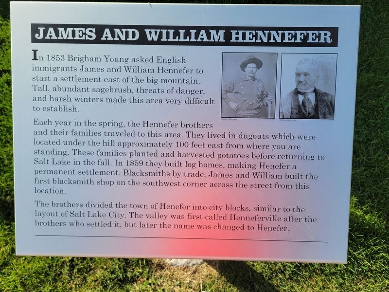 James and William Hennefer Marker image. Click for full size.
