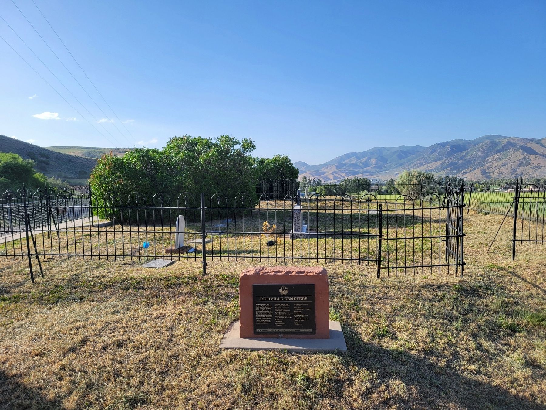 Richville Cemetery Marker. Click for full size. Richville Cemetery Marker image. Click for full size.