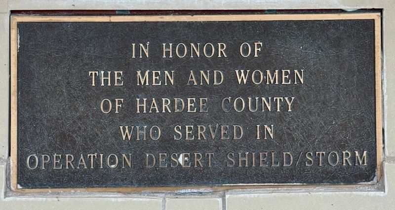 Operation Desert Shield/Storm Marker. Click for full size. Operation Desert Shield/Storm Marker image. Click for full size.