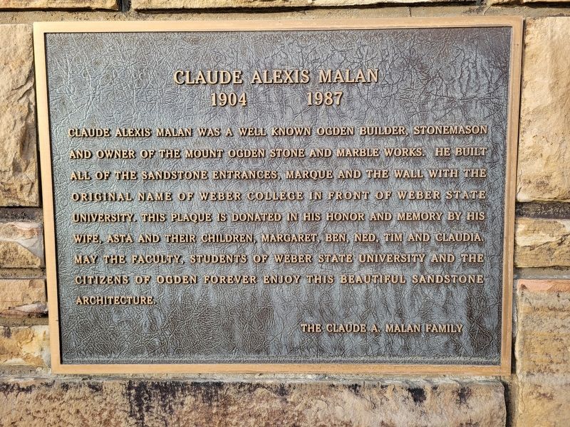 Claude Alexis Malan Marker. Click for full size. Claude Alexis Malan Marker image. Click for full size.