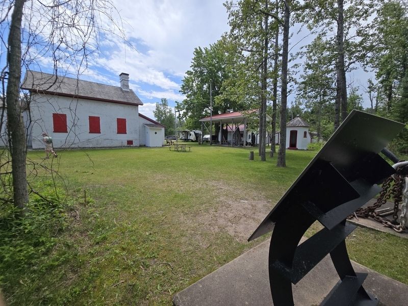 Rear side of the Loretta Marker near Sturgeon Point Lighthouse. Click for full size. Rear side of the Loretta Marker near Sturgeon Point Lighthouse image. Click for full size.