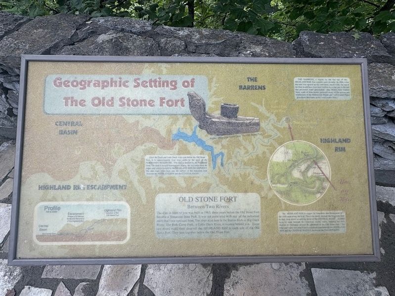 Geographic Setting of The Old Stone Fort Marker. Click for full size. Geographic Setting of The Old Stone Fort Marker image. Click for full size.