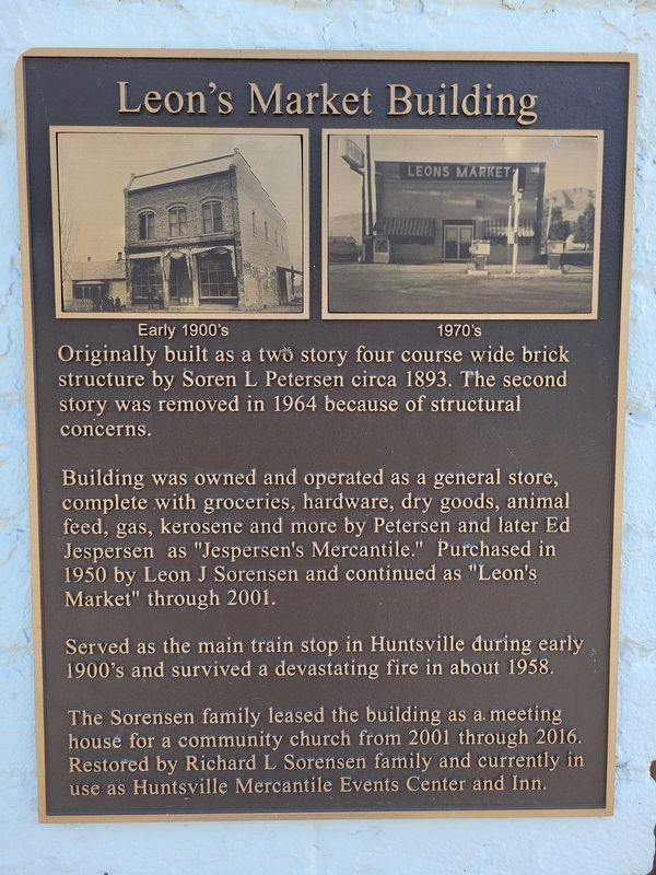 Leon's Market Building Marker. Click for full size. Leon's Market Building Marker image. Click for full size.