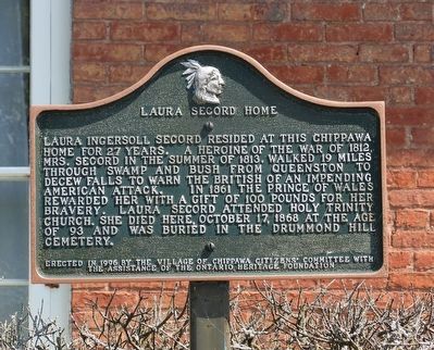 Laura Secord Home Marker image. Click for full size.