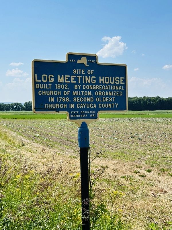 Site of Log Meeting House Marker. Click for full size. Site of Log Meeting House Marker image. Click for full size.