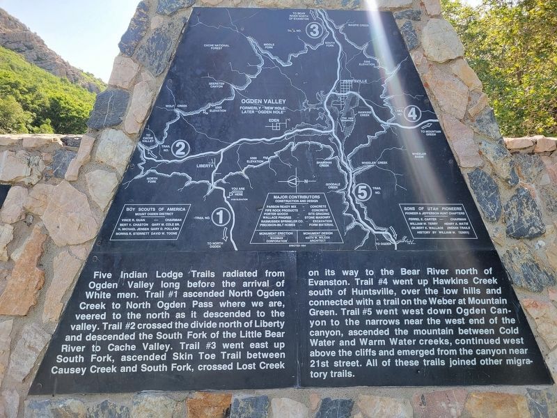 Indian Trails Monument Marker, Panel 1 image. Click for full size.