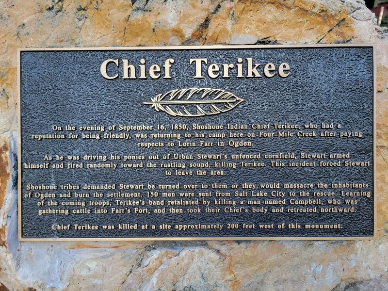 Chief Terikee Marker. Click for full size. Chief Terikee Marker image. Click for full size.