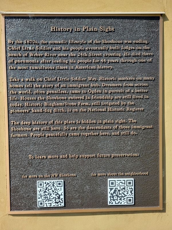 History in Plain Sight Marker image. Click for full size.