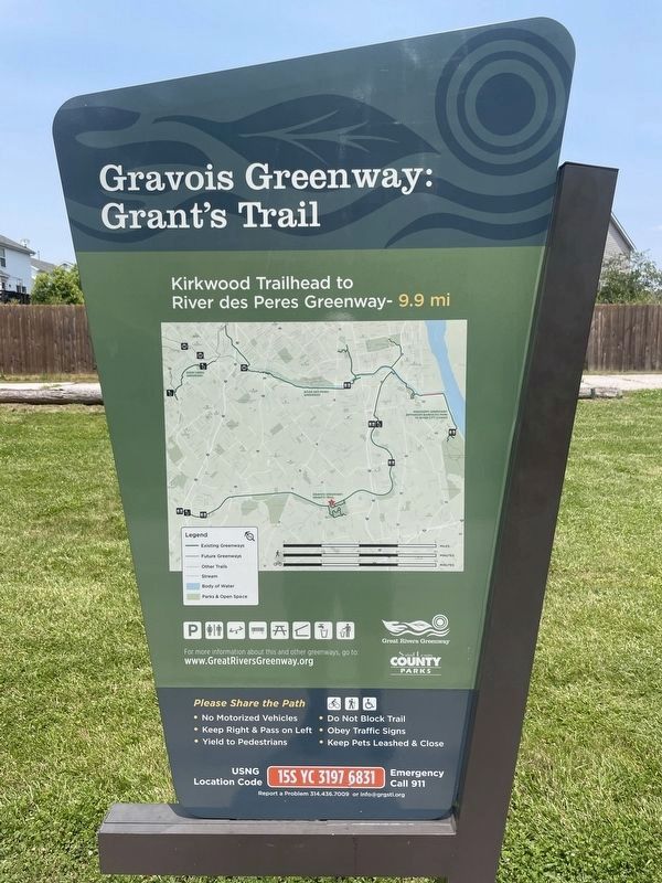 Gravois Creek Greenway - Clydesdale Park Marker. Click for full size. Gravois Creek Greenway - Clydesdale Park Marker image. Click for full size.