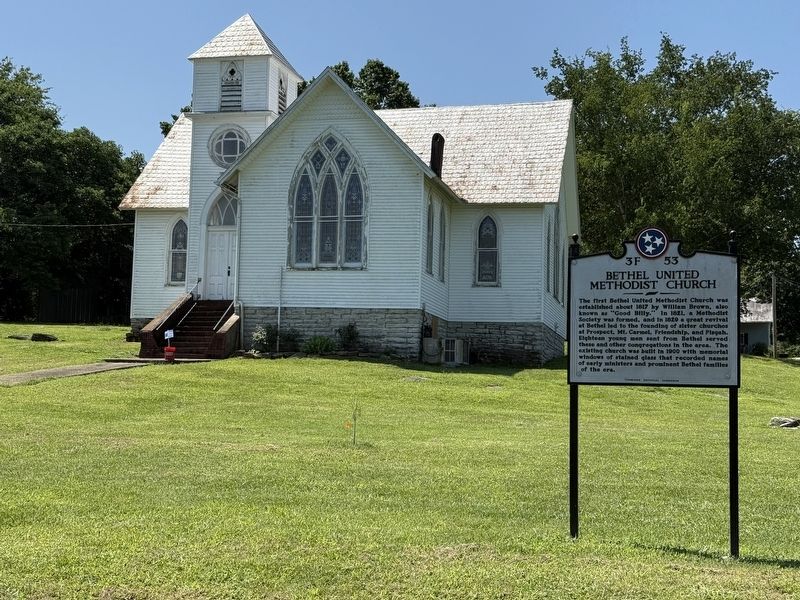 Bethel United Methodist Church Marker image. Click for full size.