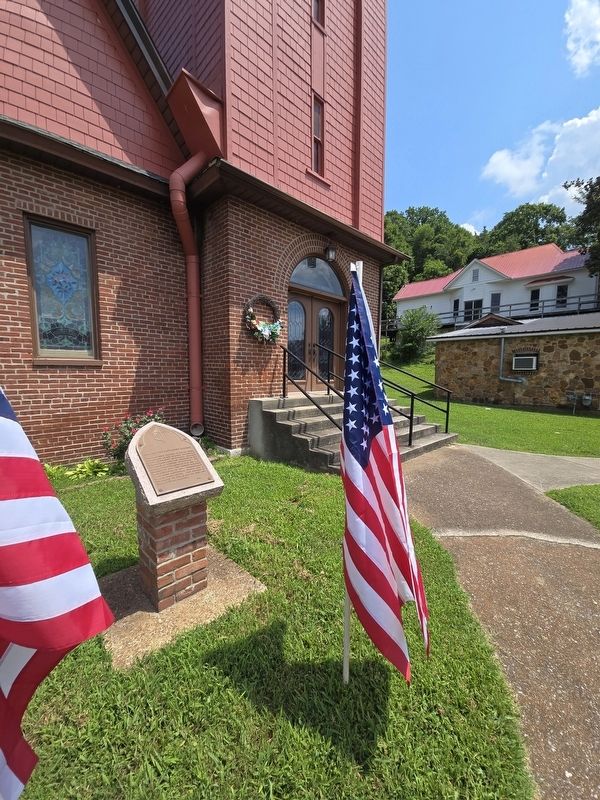 Erin United Methodist Church Marker near the main sanctuary entrance. Click for full size. Erin United Methodist Church Marker near the main sanctuary entrance image. Click for full size.