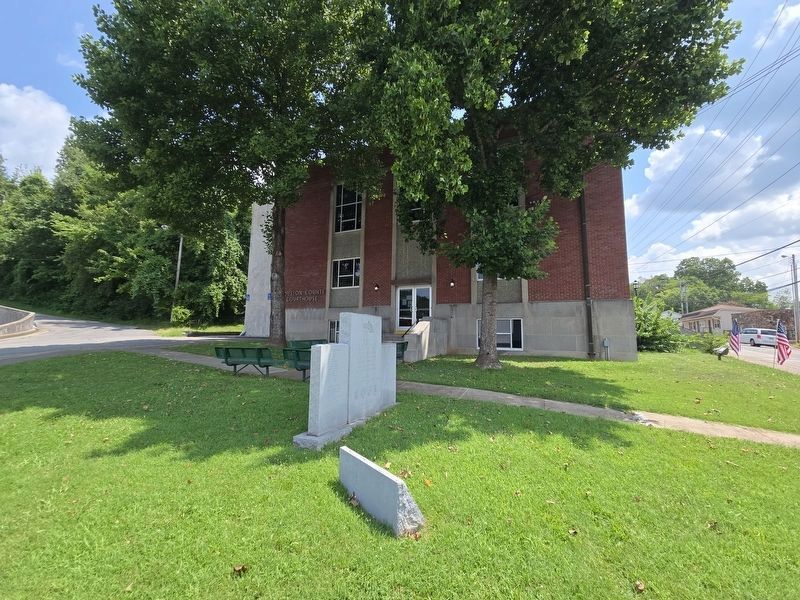 Francis C. Green Sgt. Marker with courthouse in the background. Click for full size. Francis C. Green Sgt. Marker with courthouse in the background image. Click for full size.