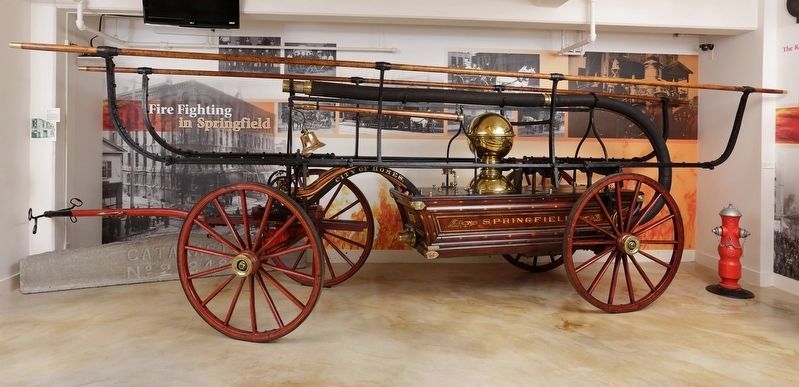 Fire engine, side-stroke water pump, 1872, L. Button & Sons, Waterford, NY image. Click for more information.