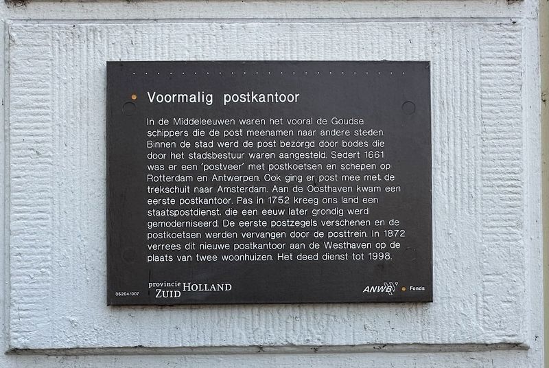 Voormalig postkantoor / Former Post Office Marker. Click for full size. Voormalig postkantoor / Former Post Office Marker image. Click for full size.